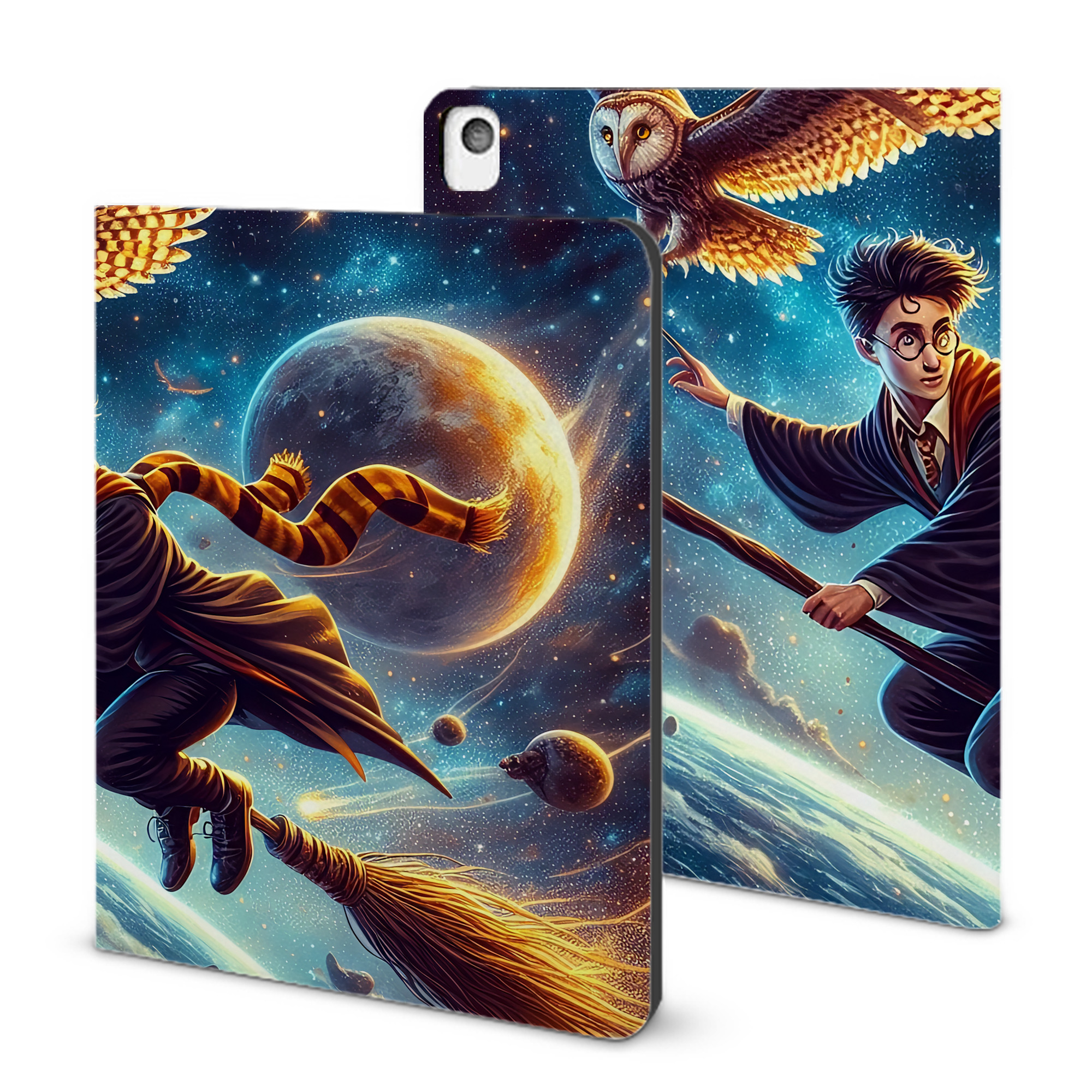 （画像用） Harry Potter ハリー・ポッターシリーズ IPadケース ペンホルダー付き ブックスタイルデザイン